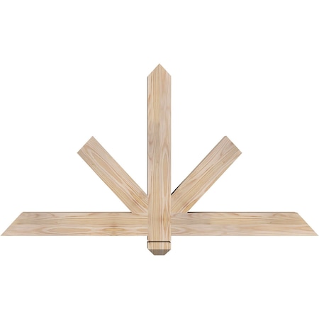 Ekena Millwork Kennewick Smooth Timber Gable Bracket, Douglas Fir, 48"W x 26"H x 3 1/2"D x 3 1/2"F, 13/12 Pitch GBW048X26X0404KEN00SDF